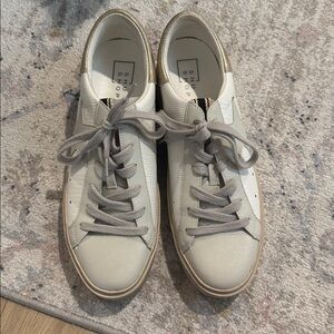 White and Gray Sneakers